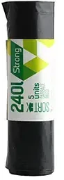 Šiukšlių maišai SORTEX, juodi, 240 L x 5 vnt. 50MK