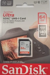 Atminties kortelė SANDISK MEMORY CARD SDXC 64GB UHS-I/SDSDUNB-064G-GN6IN