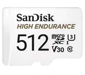 Atminties kortelė SanDisk High Endurance microSDXC 512GB, su adapteriu