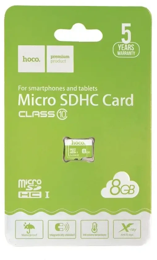 Atminties korta Hoco Micro SD 8Gb (class 10) be adapterio
