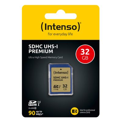 Atminties kortelė „Intenso SDHC“ kortelė 32 GB, 10 klasės UHS-I 3421480