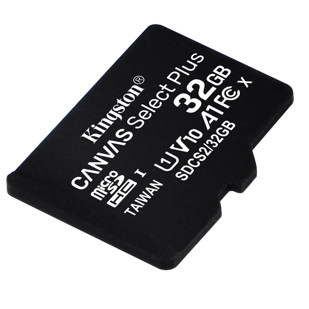 Atminties kortelė Kingston Canvas Select Plus UHS-I 32 GB Micro SDHC Flash atminties klasė 10 SD Adapteris