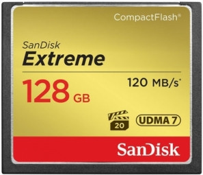 Atminties kortelė SanDisk Extreme CF 128GB 120MB/s UDMA7 SDCFXSB-128G-G46 atmintis