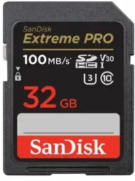 Atminties kortelė SANDISK Extreme PRO 32GB SDHC Memory Card + 2 metai RescuePRO Deluxe iki 100MB/s & 90MB/s Read/Write speeds, UHS-I, Class 10, U3, V30