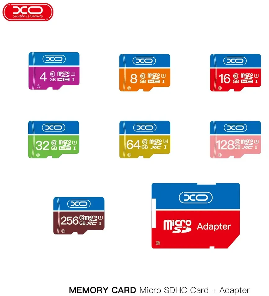 XO atminties kortelė 128GB Micro SDXC cl. 10 + adapteris