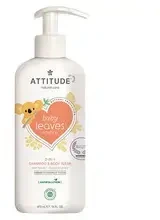Attitude Children´s body soap and Šampūnas with the scent of pear juice Baby Leaves (Šampūnas & Kūno prausiklis), 473 ml