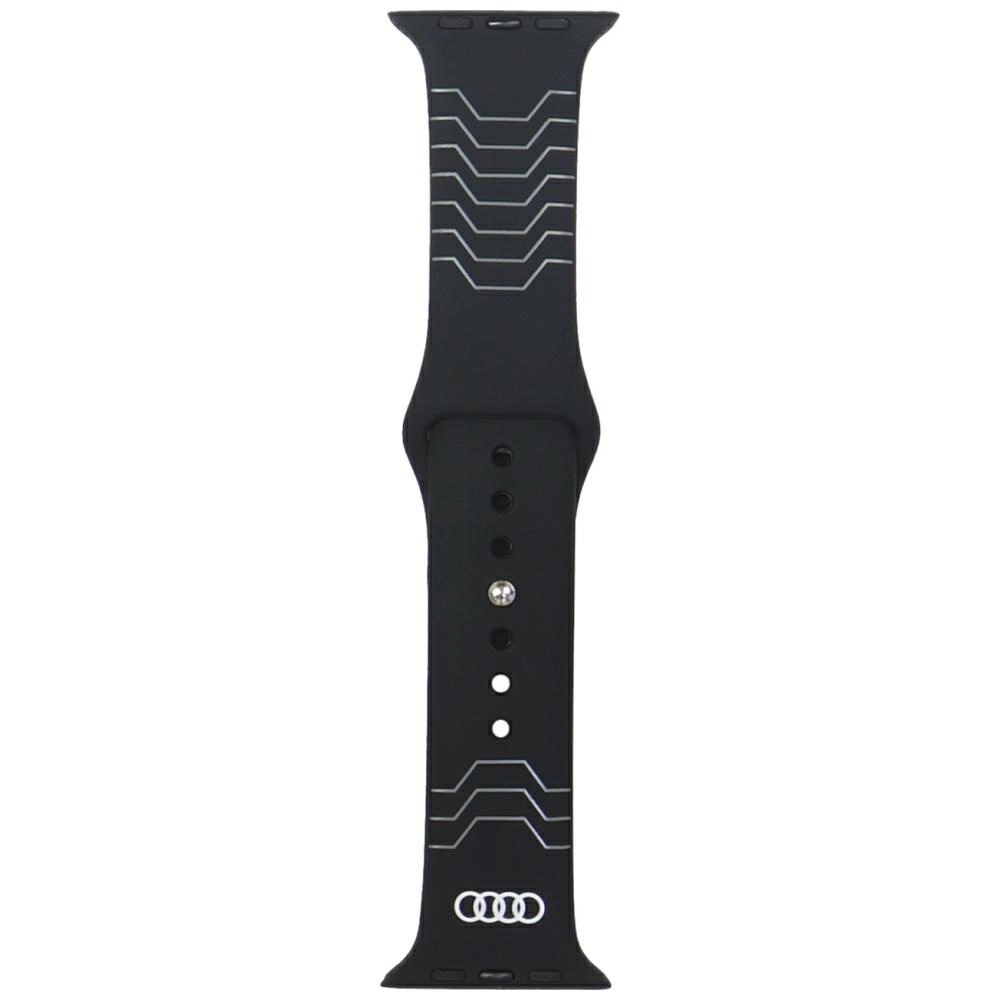 Apyrankė Audi Geometric Pattern Silicone Watch, skirta laikrodžiams 44/45/46/49 mm, juodos spalvos.