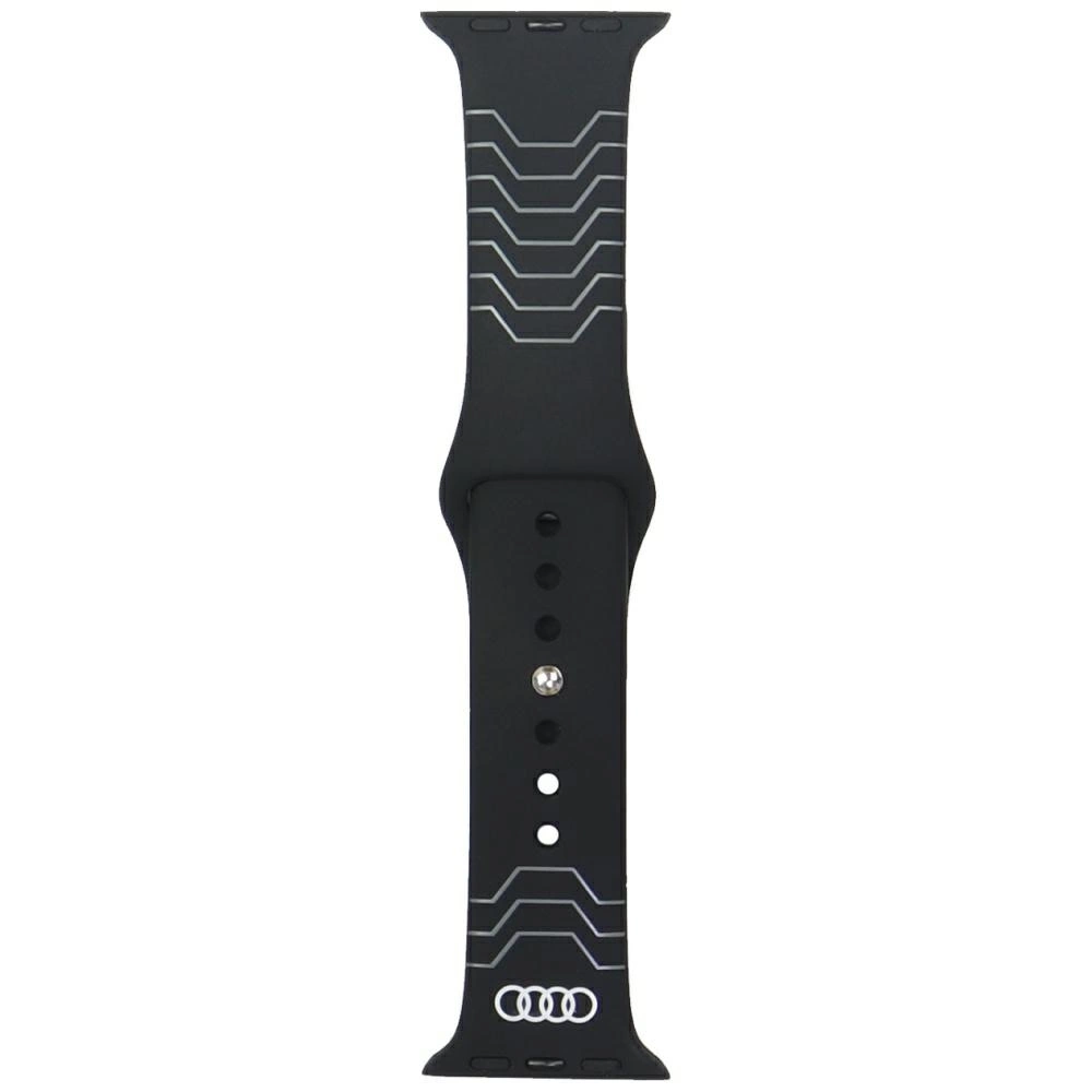 Audi Geometric Pattern silikoninė laikrodžio apyrankė, skirta Watch 40/41/42mm, juodos spalvos