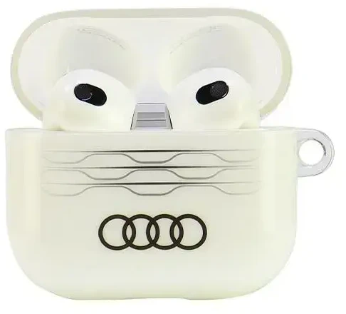 Audi IML Geometric Pattern AirPods 3 dėklas baltos spalvos AU-IMLAP3-A6/D3-WE