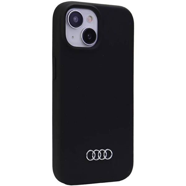 Apple iPhone 15 Audi silikoninis dėklas (AU-LSRIP15-Q3/D1-BK) juodos spalvos