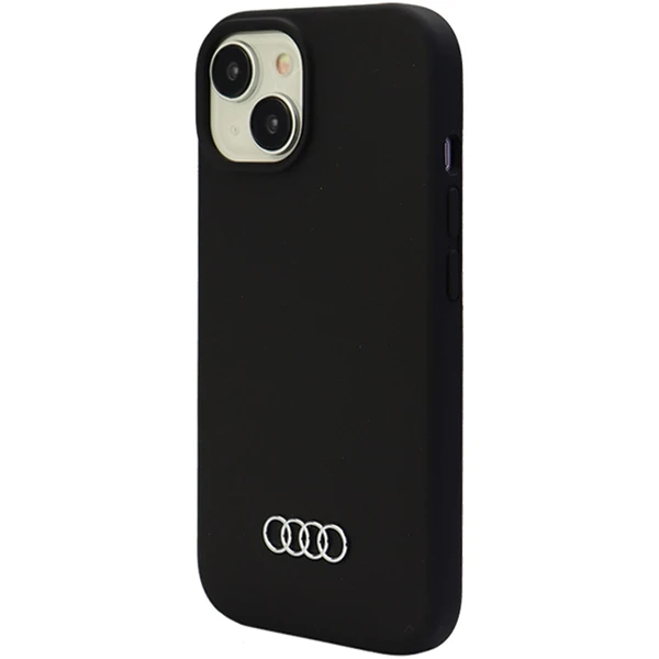 Apple iPhone 15 Audi silikoninis dėklas (AU-LSRIP15-Q3/D1-BK) juodos spalvos