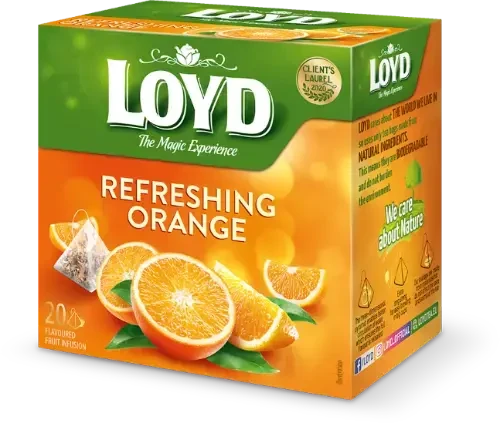 LOYD apelsinų skonio arbatos pakuotė