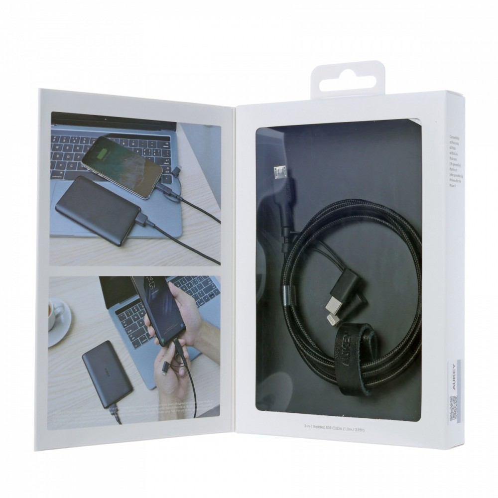 Aukey 3in1 pintas kabelis CB-BAL05