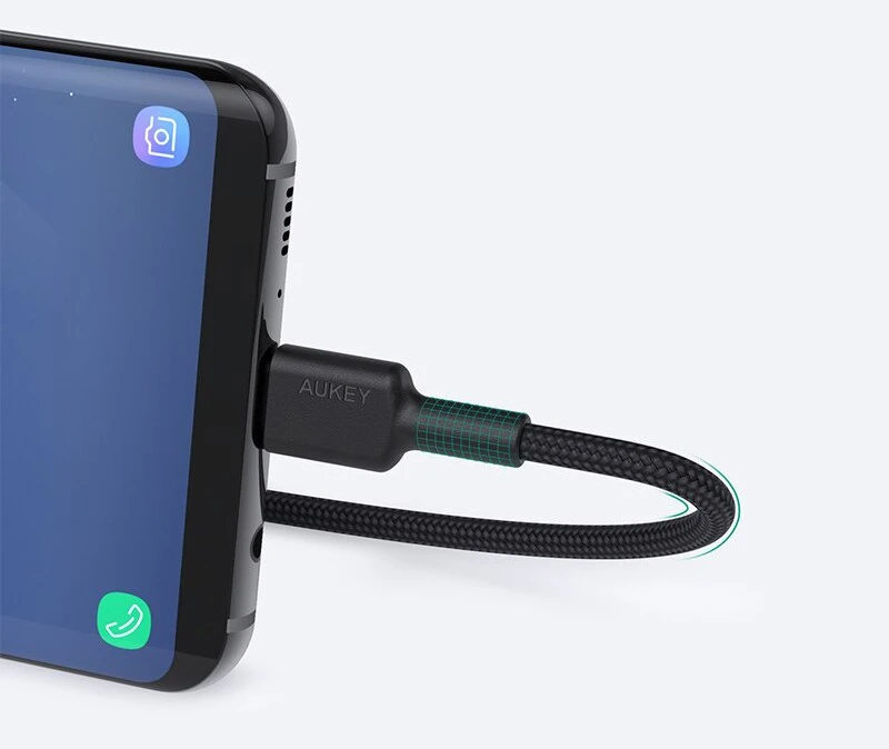 USB Kabelis - AUKEY CB-CD30 0.9m USB A į USB C Greito Įkrovimo Juodas