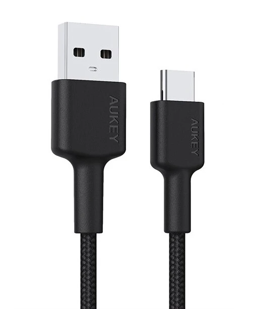 USB Kabelis - AUKEY CB-CD30 0.9m USB A į USB C Greito Įkrovimo Juodas