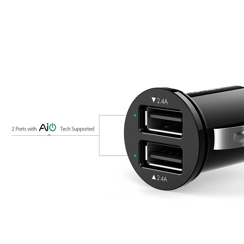 Aukey automobilinis įkroviklis CC-S1 2 x USB-A, 24 W