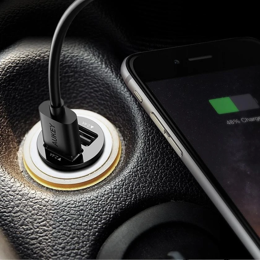 Aukey automobilinis įkroviklis CC-S1 2 x USB-A, 24 W