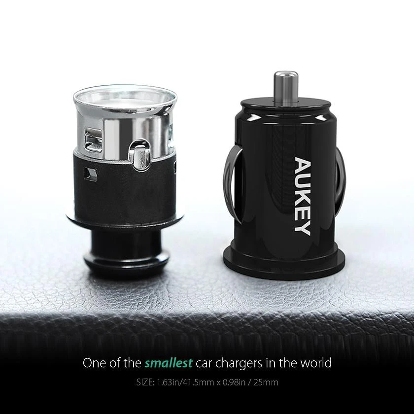 Aukey automobilinis įkroviklis CC-S1 2 x USB-A, 24 W