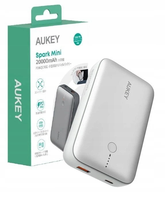 AUKEY Spark Mini 20000 mAh Sidabras