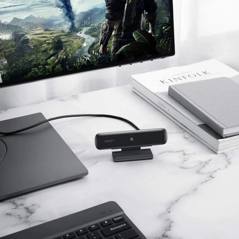 Internetinė kamera Aukey PCW1, Full HD Juoda