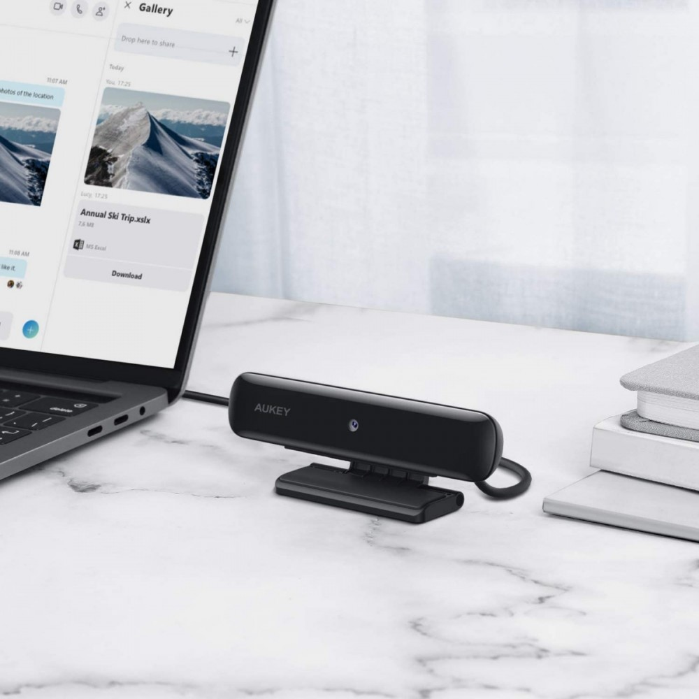 Internetinė kamera Aukey PCW1, Full HD Juoda