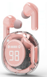 Įstatomos į ausis (į ausis įkišamos tipo) ausinės Gembird TWST-01-PK su mikrofonu rózowe