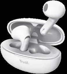 Trust Yavi - Belaidės ausinės Įstatomos į ausis (į ausis įkišamos tipo) ausinės Bluetooth TWS su etui ładującym & ENC (Baltas)