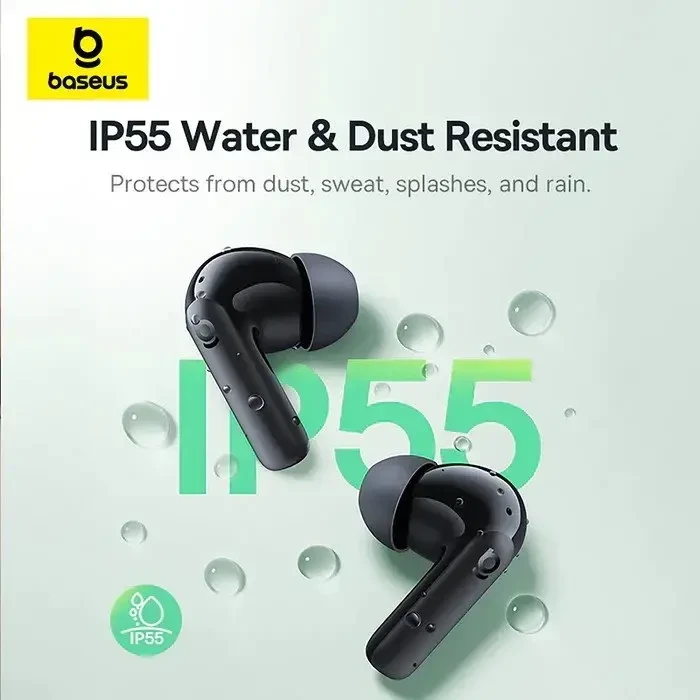 Ausinės Baseus Bass BF1 NC In-Ear True Belaidės Earphones Baby Rožinė