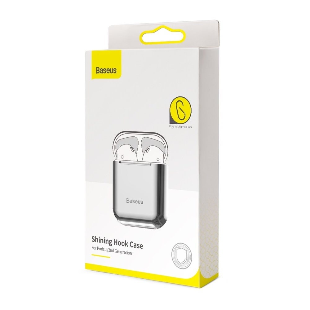 Baseus Shining kablys dėklas Apple AirPods - Sidabrinis