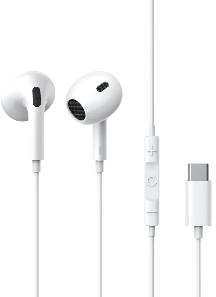 Baseus Ausinės su mikrofonu 1.1m (USB-C kištukas) Encok CZ17, baltos