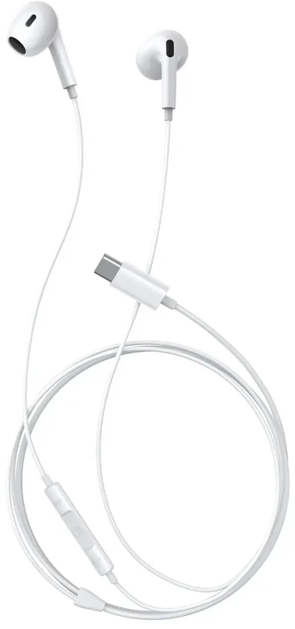 Baseus Ausinės su mikrofonu 1.1m (USB-C kištukas) Encok CZ17, baltos