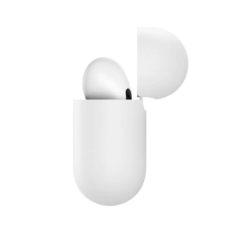 Ausinės Baseus itin plonas silikagelio dėklas, skirtas Apple AirPods 3 – baltas