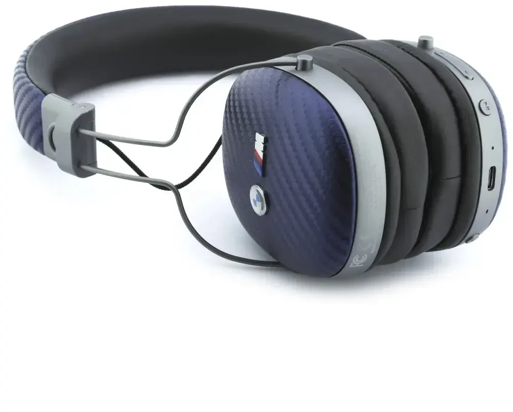Ausinės su lankeliu ant galvos BMW Carbon Metal Parts ir Logos Bluetooth ENC tamsiai mėlyna