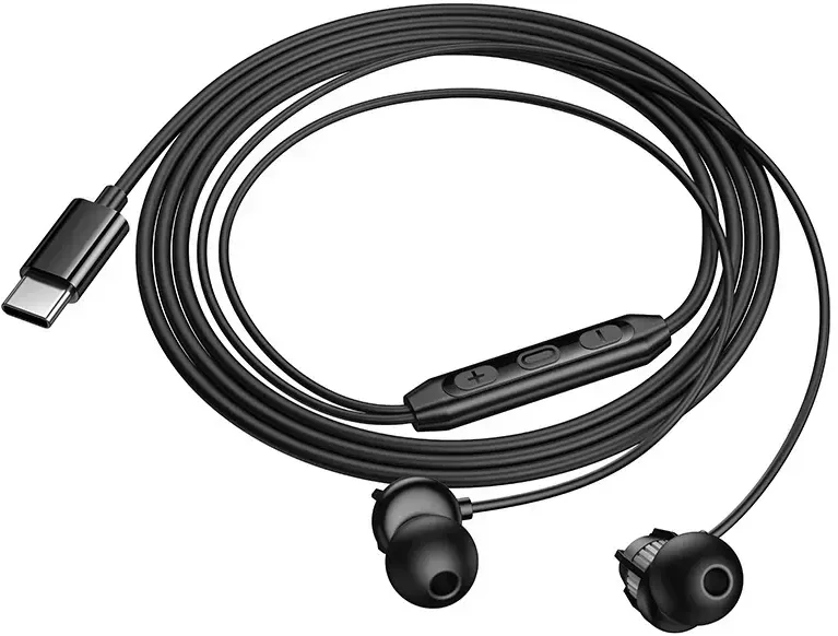 Borofone Ausinės BM98 Solaris su mikrofonu Type C (DAC) šviečiančios juodos