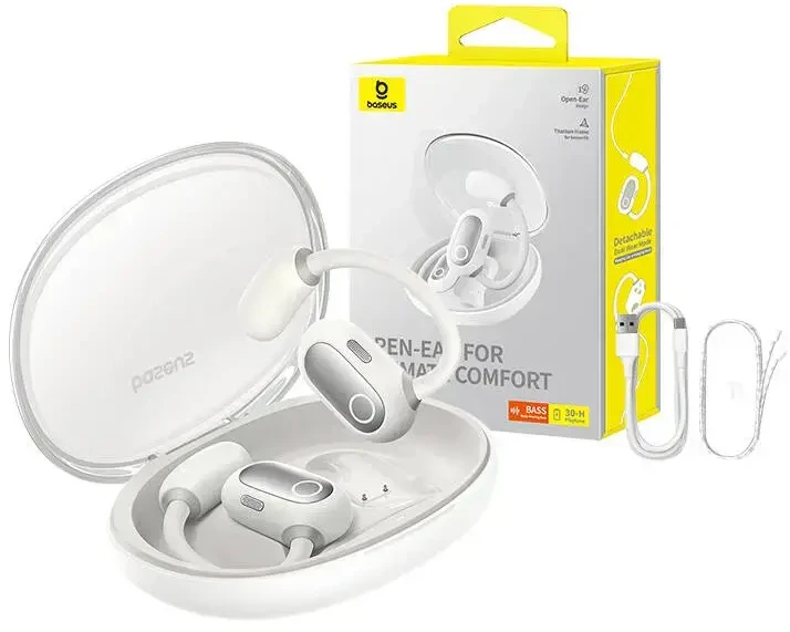 Ausinės TWS Baseus Eli Sport 1, (baltos)