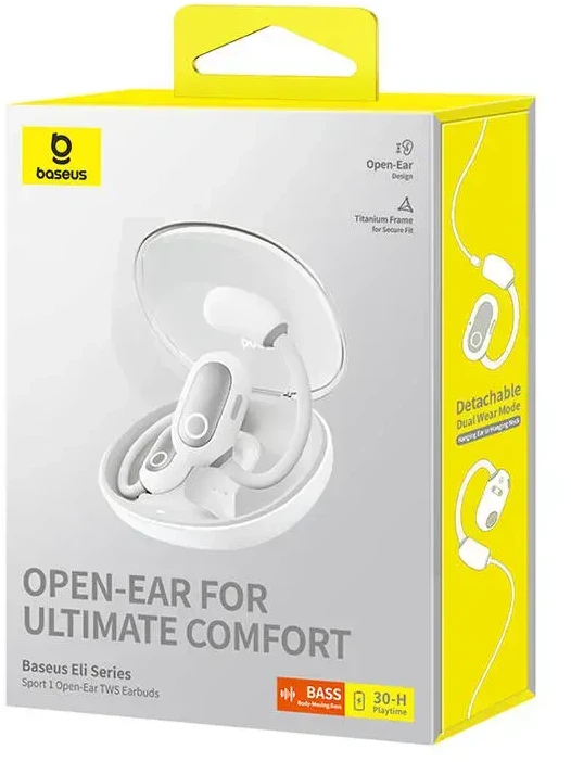 Ausinės TWS Baseus Eli Sport 1, (baltos)