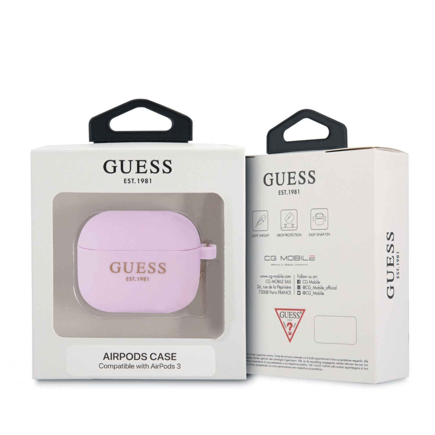 Guess GUA3LSC4EU „AirPods 3“ dangtelis violetinis / violetinis „Charm 4G Collection“