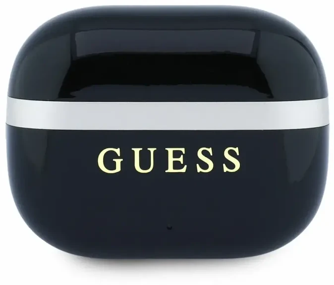 Ausinės Guess Auksinė Line Glossy Finish TWS Belaidės Earphones Juodas