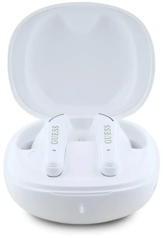 Ausinės Guess Glossy Classic Logo TWS Belaidės Earphones Baltas