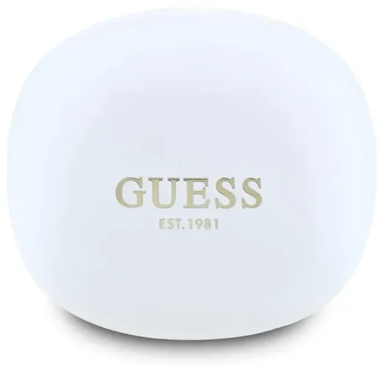 Ausinės Guess Glossy Classic Logo TWS Belaidės Earphones Baltas