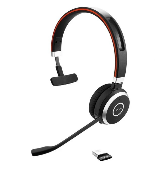 Jabra Evolve 65 TE vienpusės belaidės ausinės su USB adapteriu
