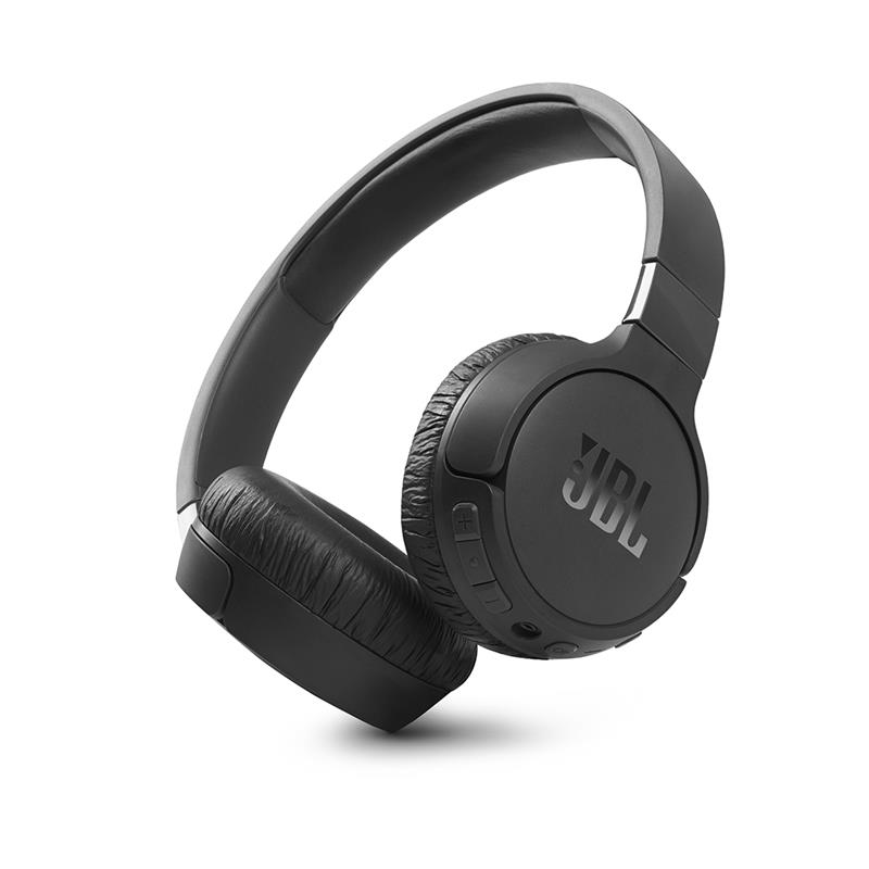 Belaidės ant ausų uždedamos triukšmą slopinančios ausinės JBL Tune 660NC, Juodos