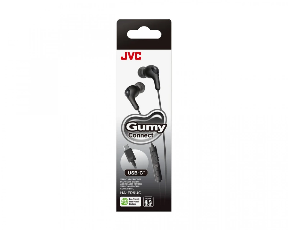 JVC, HA-FR9UC-BU, juodos sp. dinaminės ausinės