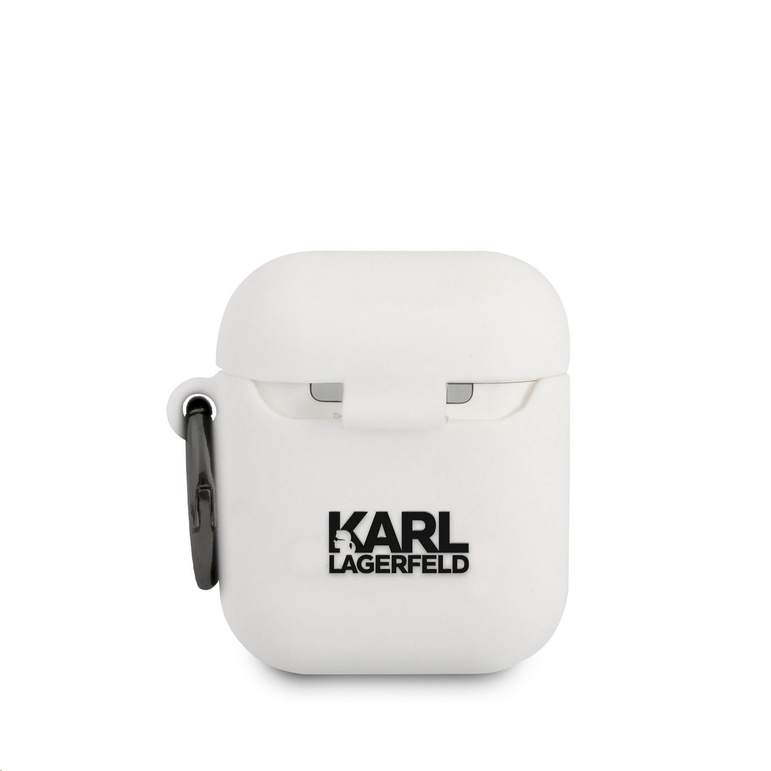 Ausinės KLACCSILKHWH Karl Lagerfeld Karl Head Silikoninis dėklas skirtas Airpods 1/2 Baltas