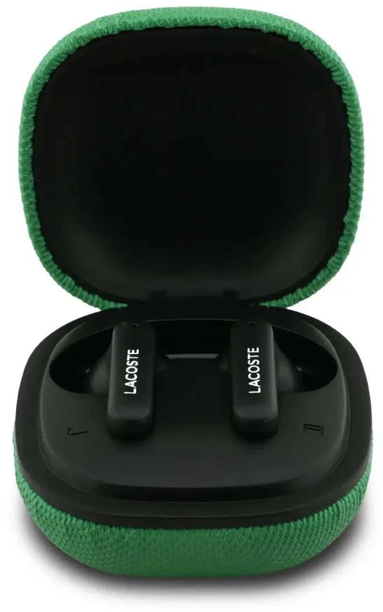 Lacoste Iconic Petit Pique TWS belaidės ausinės žalios spalvos