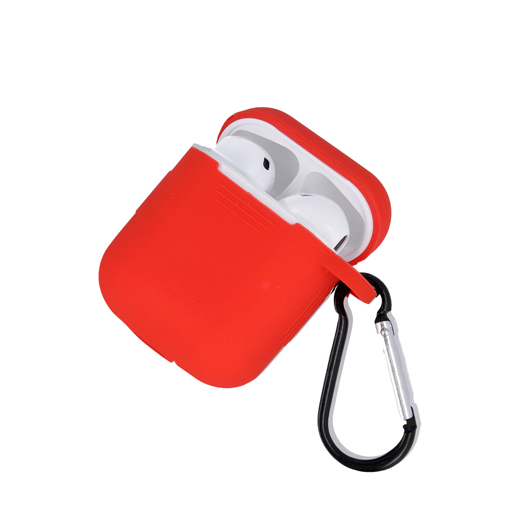 Greengo TelForceone "Airpods" / "Airpods 2" raudonas dėklas su kabliuku