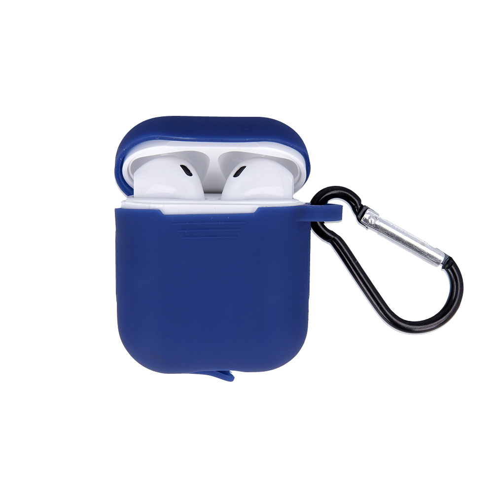 Greengo TelForceOne Dėklas ochronne su haczykiem do Airpods 1/2 tamsiai mėlyna