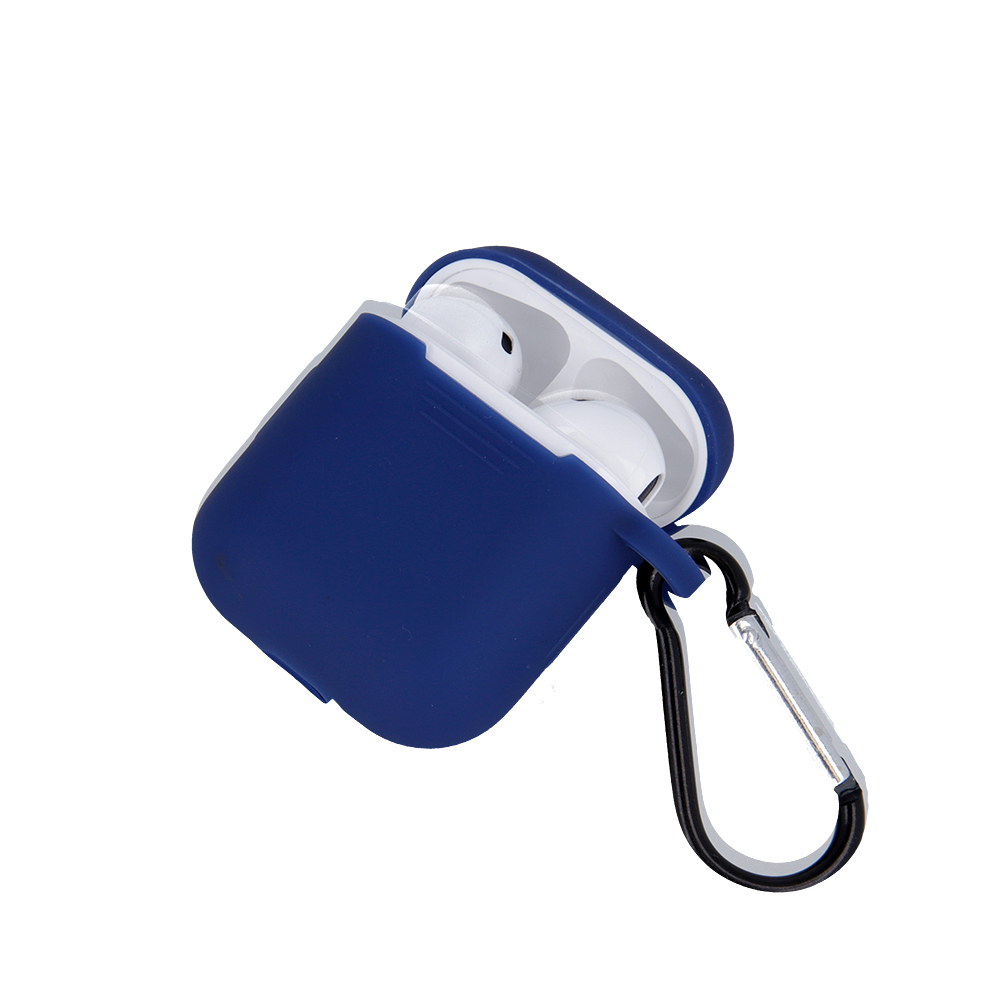 Greengo TelForceOne Dėklas ochronne su haczykiem do Airpods 1/2 tamsiai mėlyna