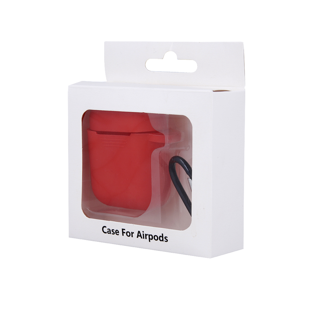 Greengo TelForceone "Airpods" / "Airpods 2" raudonas dėklas su kabliuku