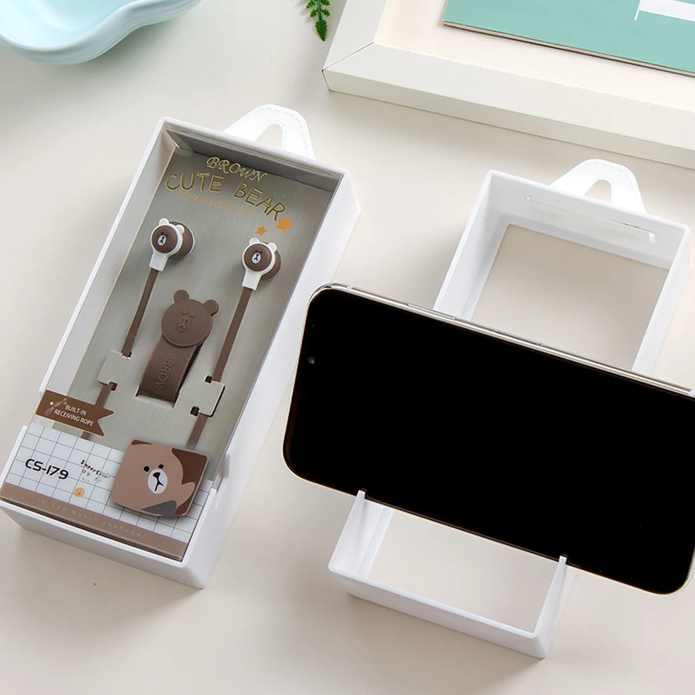 Dėklas Oem Earphones CASNI - CS-179 su mikrofonu Rožinė